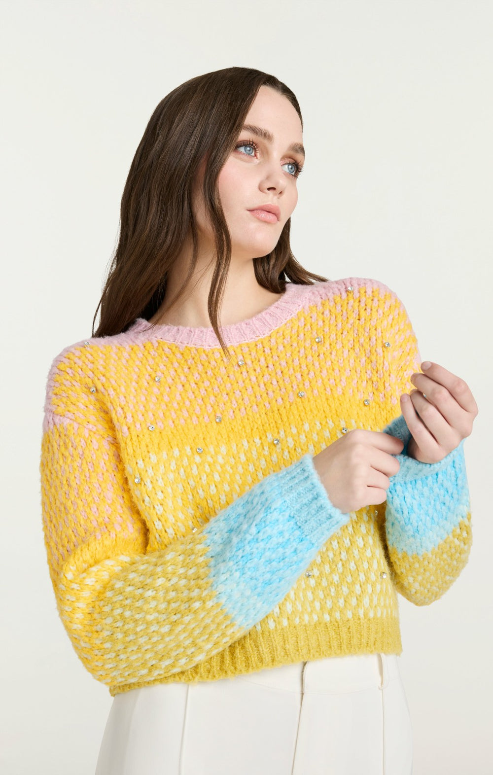 Women Caspar Pullover Rainbow Multi