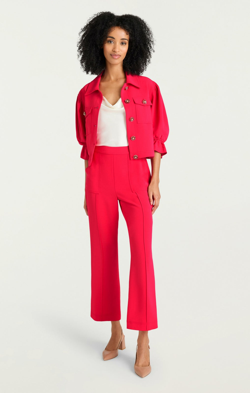 Women Cropped Angie Pant Cardinal