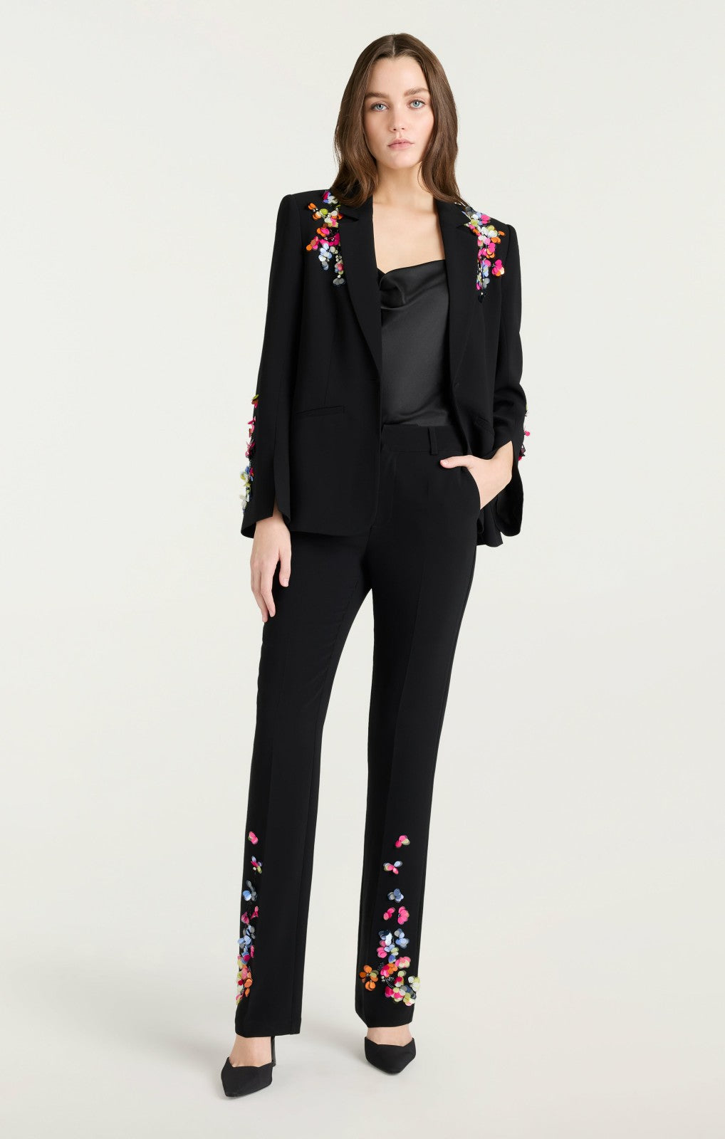 Women Paillette Vines Kerry Pant Black/Multi