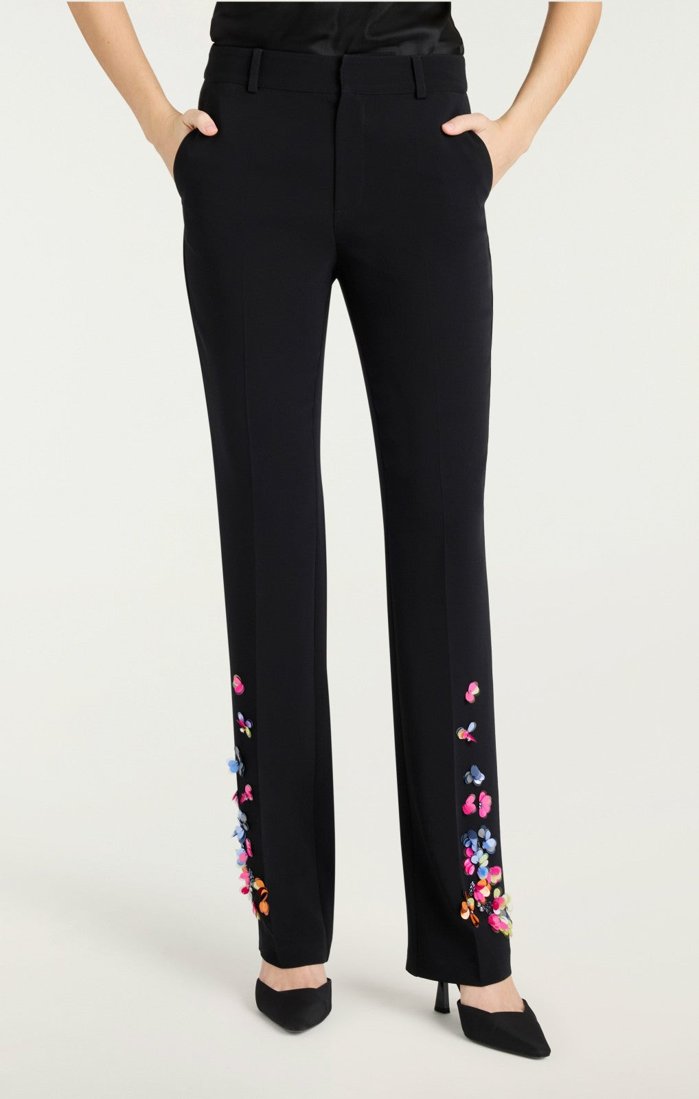 Women Paillette Vines Kerry Pant Black/Multi