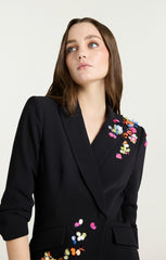 Women Paillette Vines Linnea Dress Black/Multi