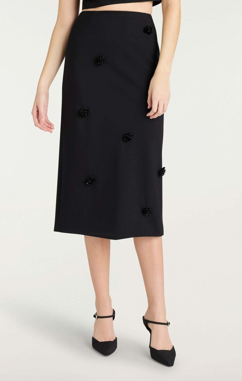 Women Sequin Dot Abbie Skirt Black/Black