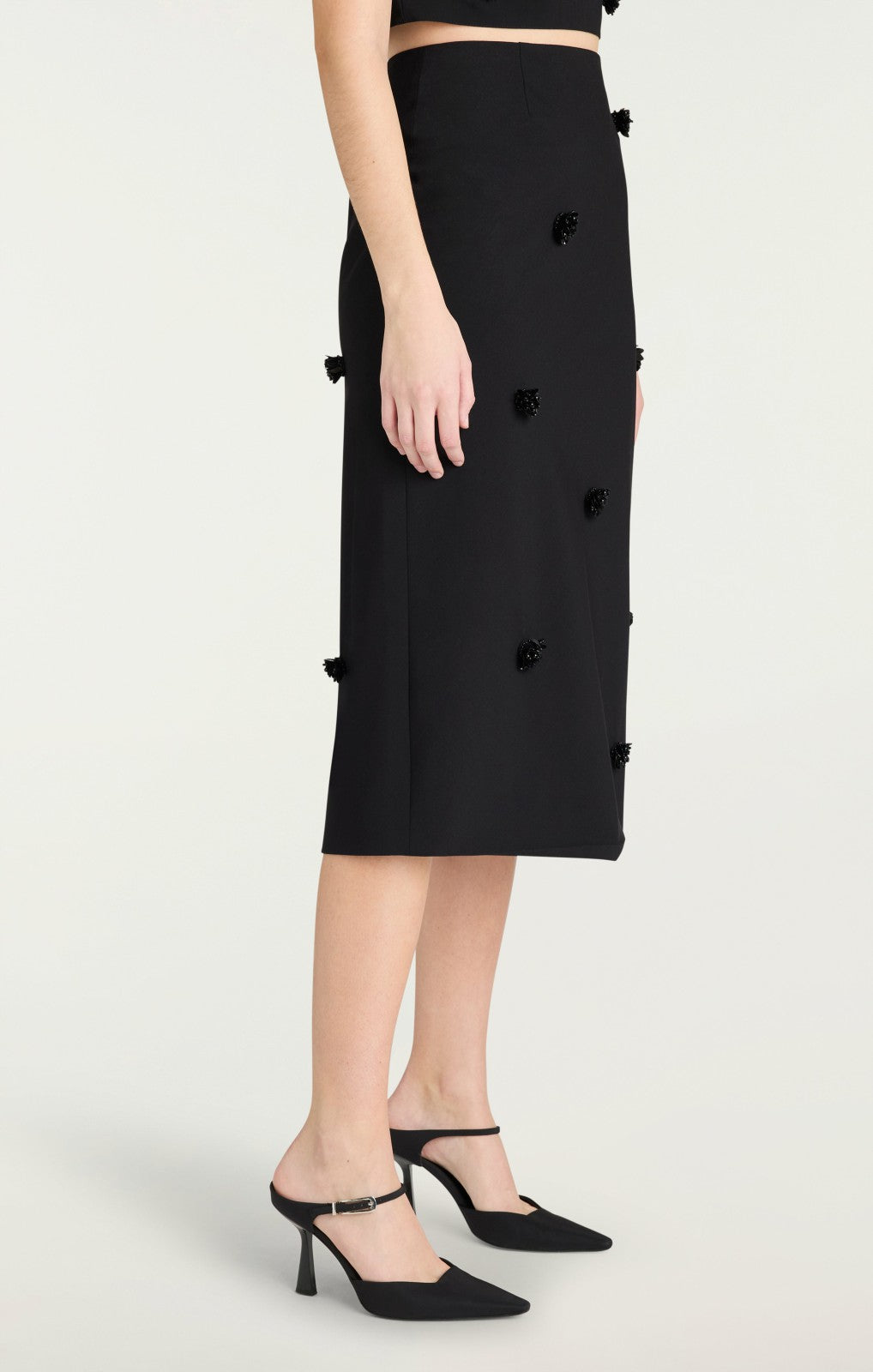 Women Sequin Dot Abbie Skirt Black/Black