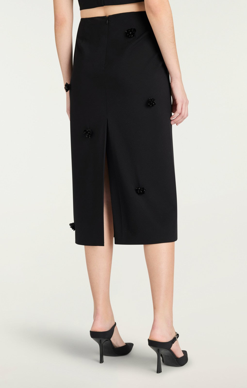 Women Sequin Dot Abbie Skirt Black/Black