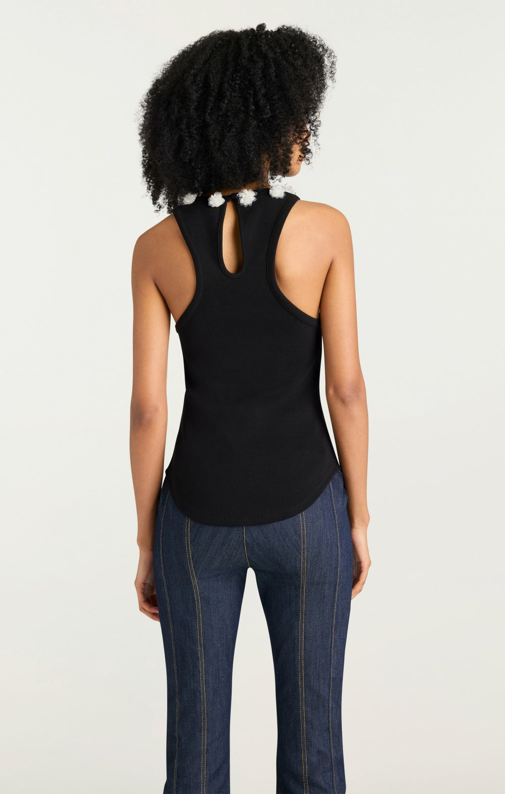 Women Sequin Dot Lizzie Tank Black/Clear