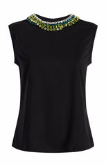Women Twist Necklace Blaine Tee Black/Multi