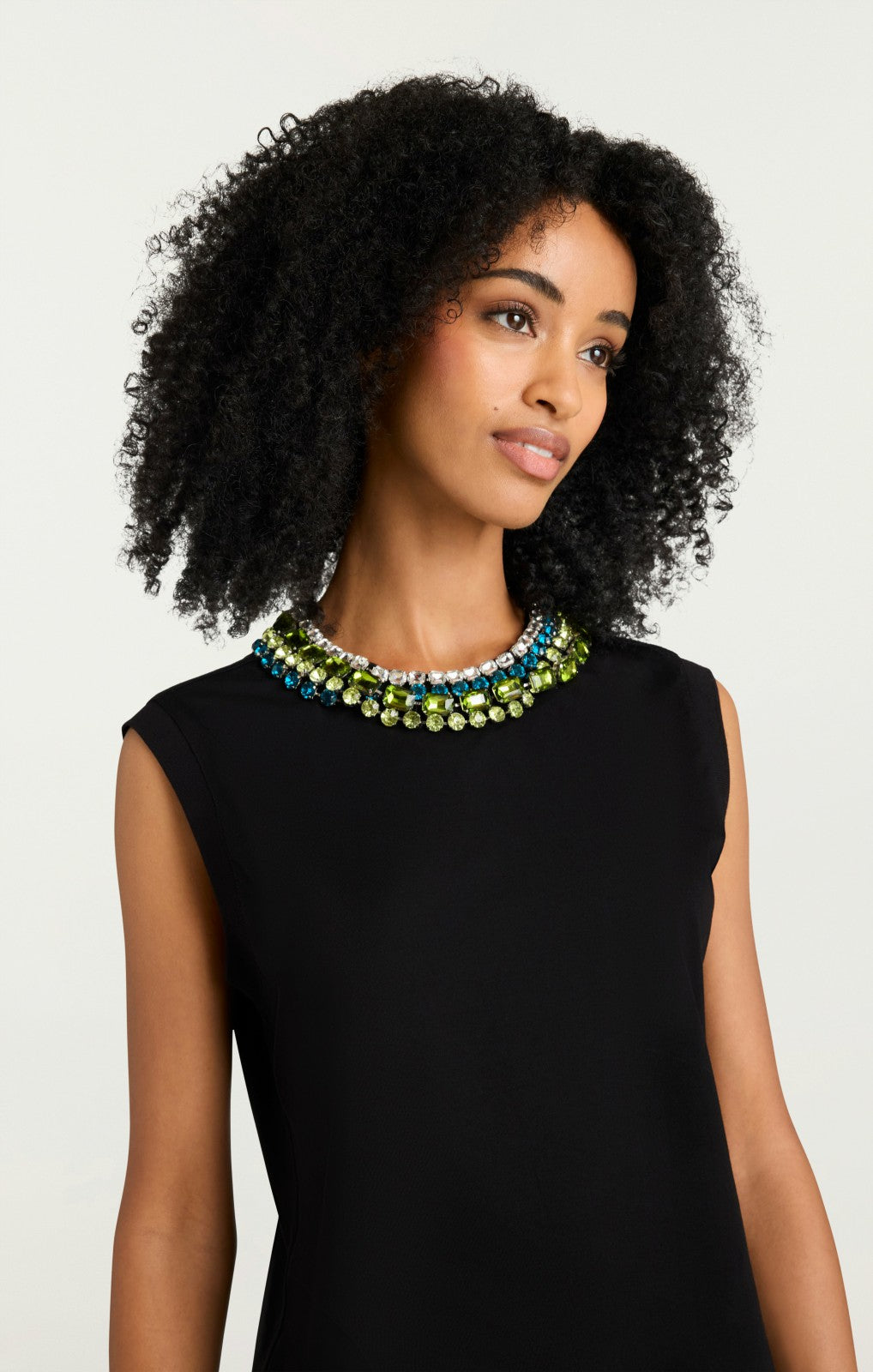 Women Twist Necklace Blaine Tee Black/Multi