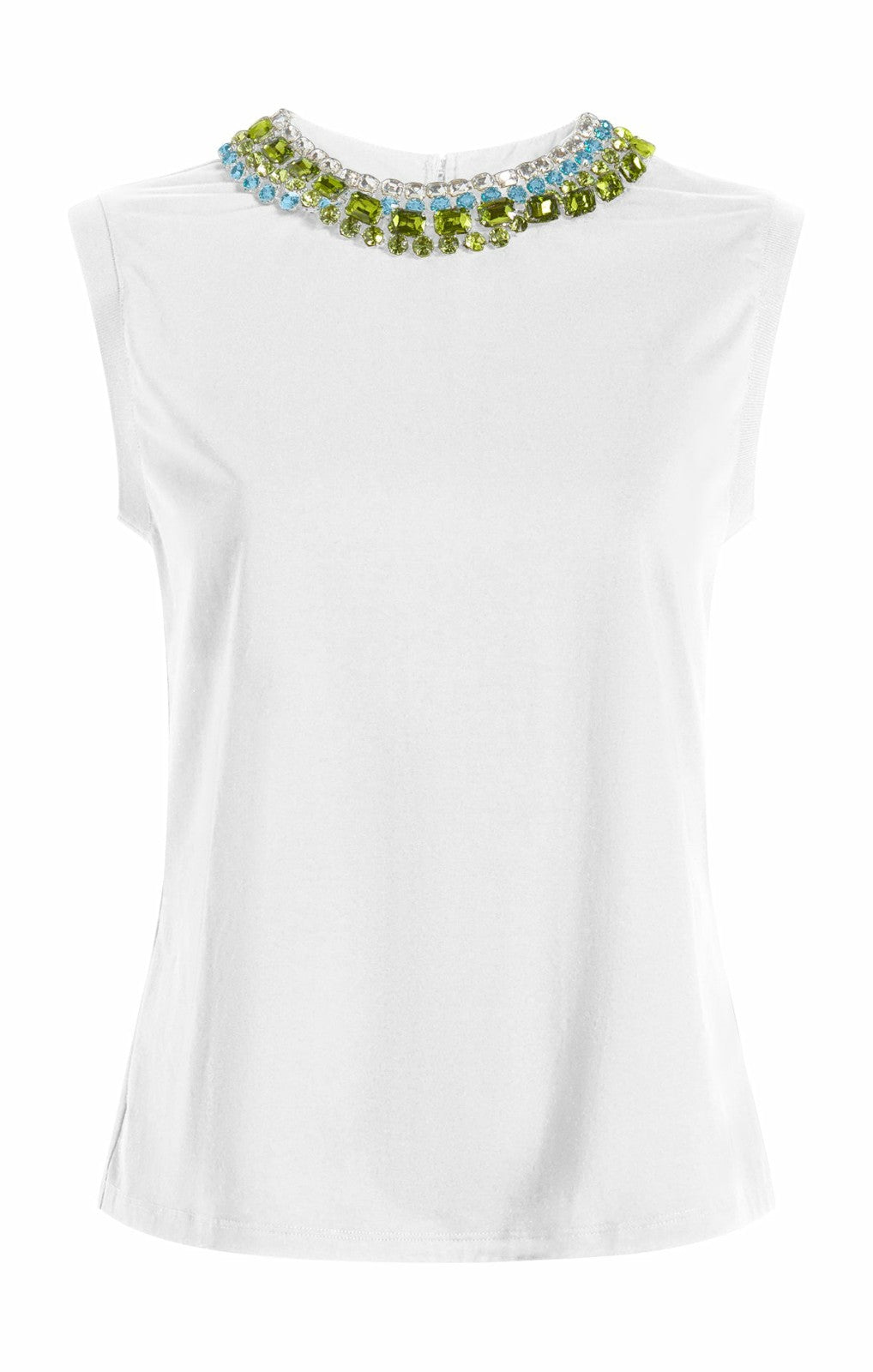 Women Twisted Necklace Blaine Tee White/Multi