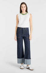 Women Twisted Necklace Blaine Tee White/Multi