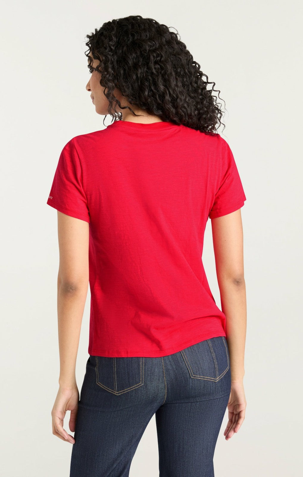 Women Pearl Amour Tee Cardinal/White