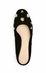 Women Callie Satin Mule Black/Clear