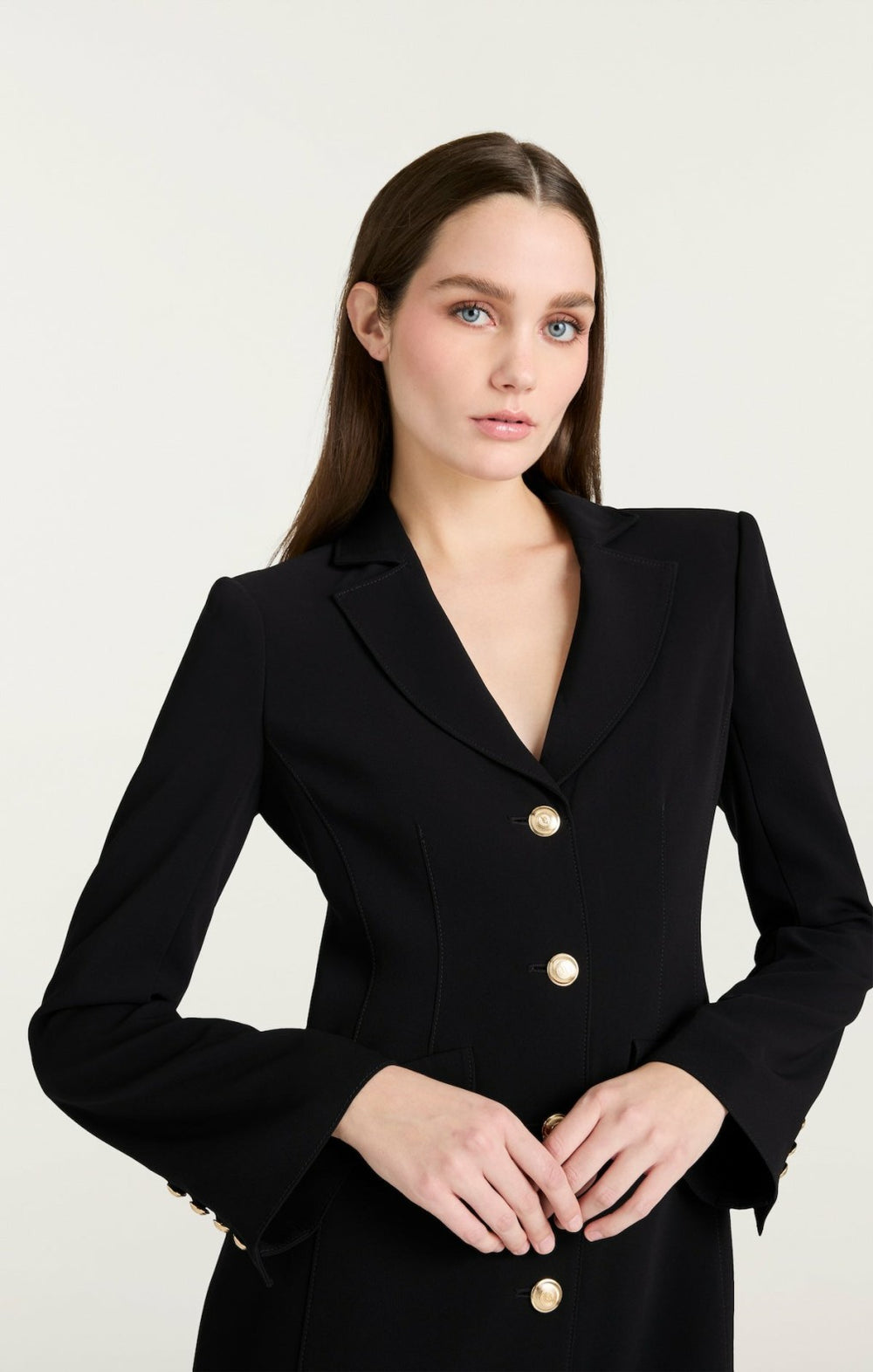 Women Long Sleeve Regan Dress Black
