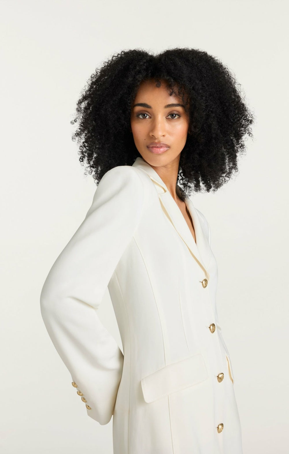 Women Long Sleeve Regan Dress Ivory