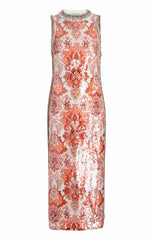Women Sequin Damask Ayden Dress Pink Poppy Multi