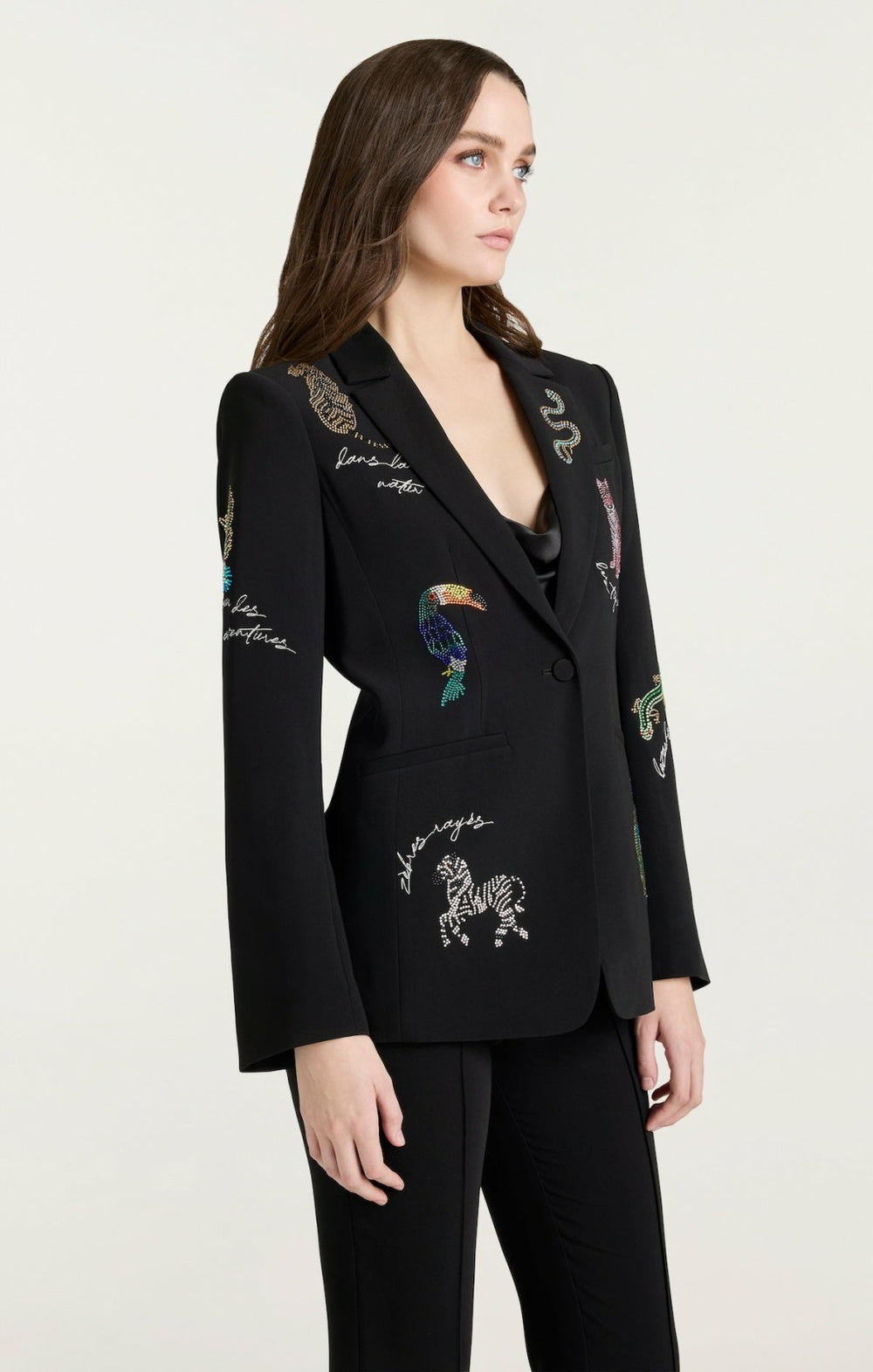 Women Jungle Heatset Karlie Blazer Black Multi