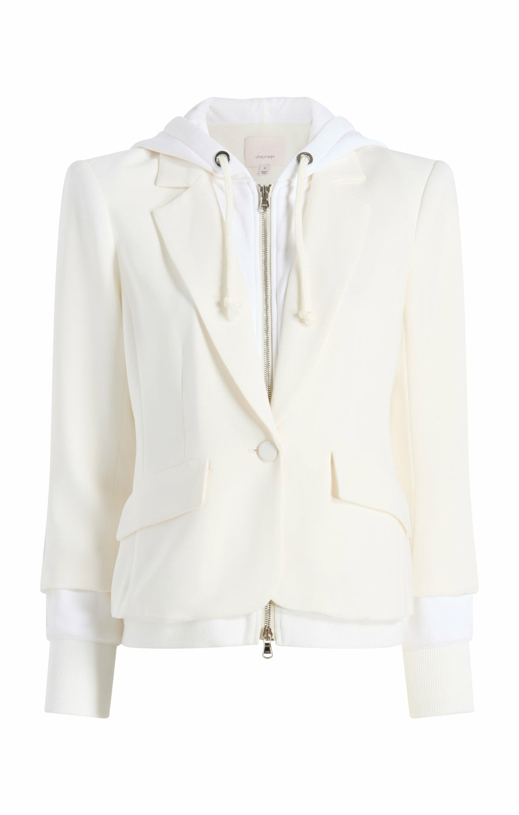Women Zip Up Le Petit Khloe Blazer Ivory/Ivory