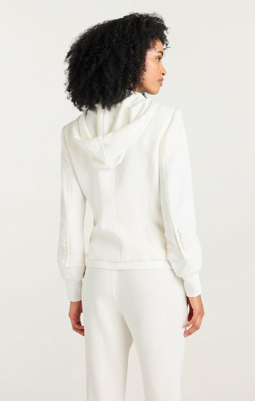 Women Zip Up Le Petit Khloe Blazer Ivory/Ivory