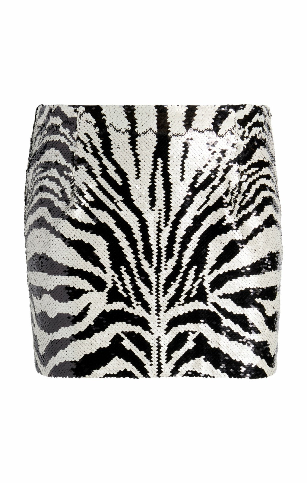 Women Sequin Zebra Juno Skirt Alabaster/Black
