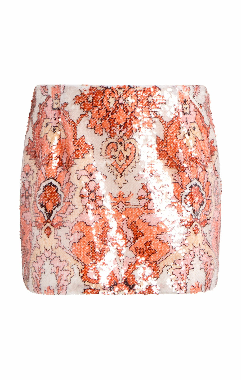 Women Sequin Damask Juno Skirt Pink Poppy Multi