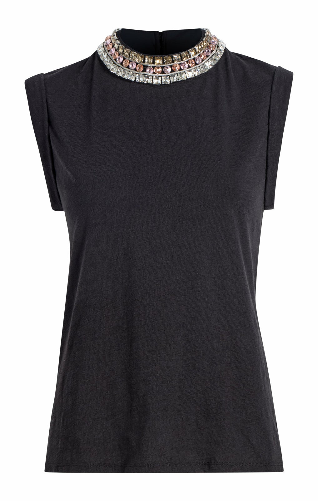 Women Deco Border Bella Tee Black/Multi