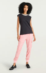 Women Deco Border Bella Tee Black/Multi