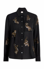 Women Le Tiger Heatset Blanche Top Black/Multi