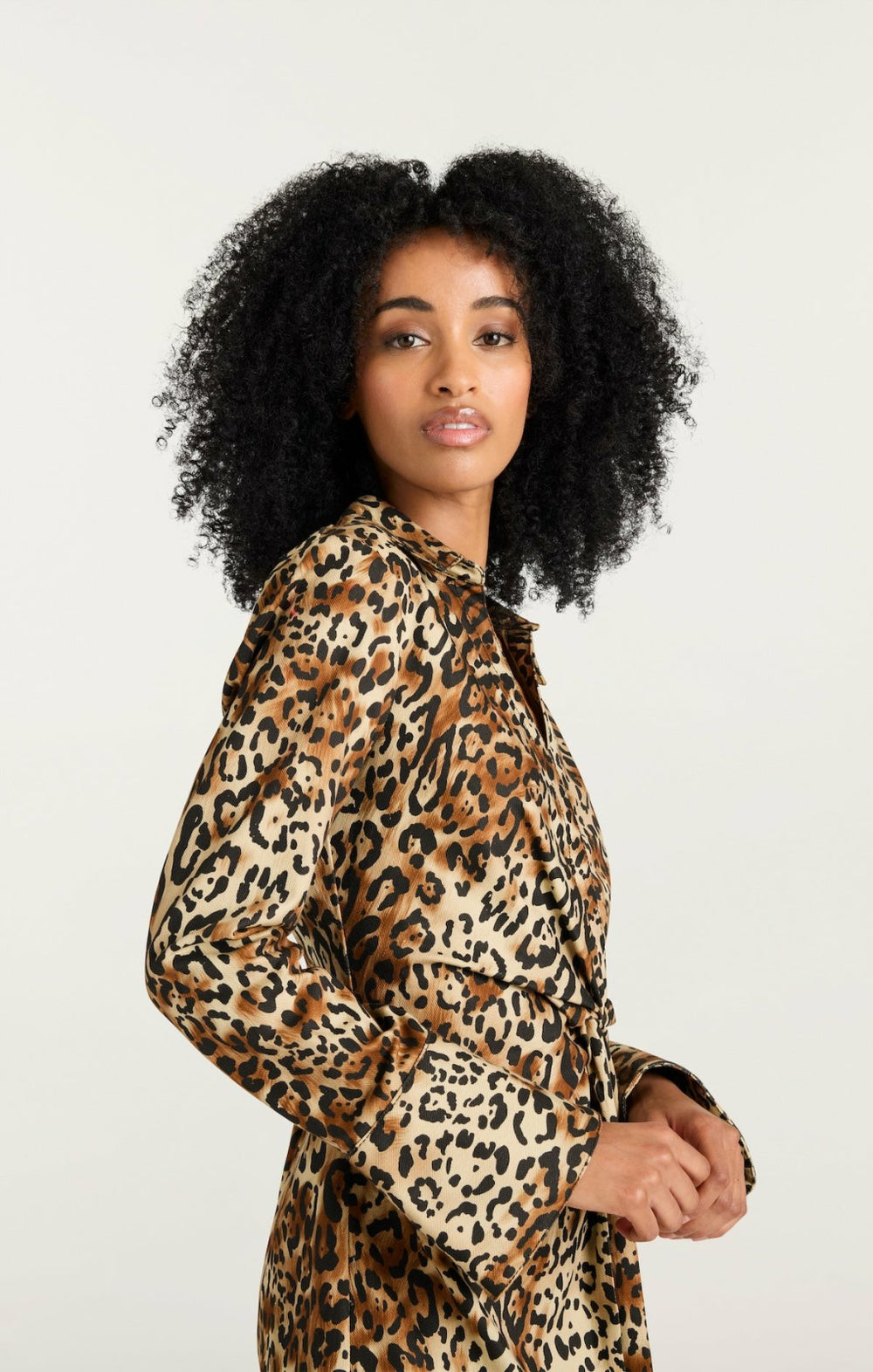 Women Leopard Denim Mckenna Dress Black/Sahara