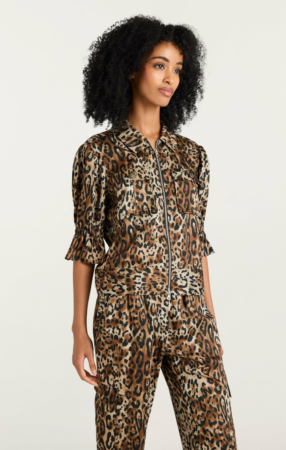 Women Leopard Holly Jacket Black/Sahara
