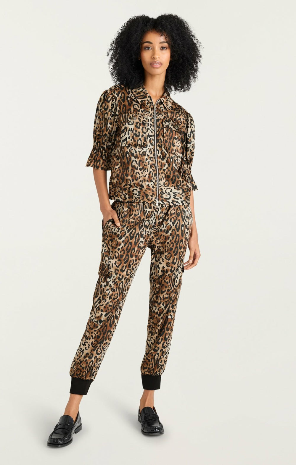 Women Leopard Holly Jacket Black/Sahara