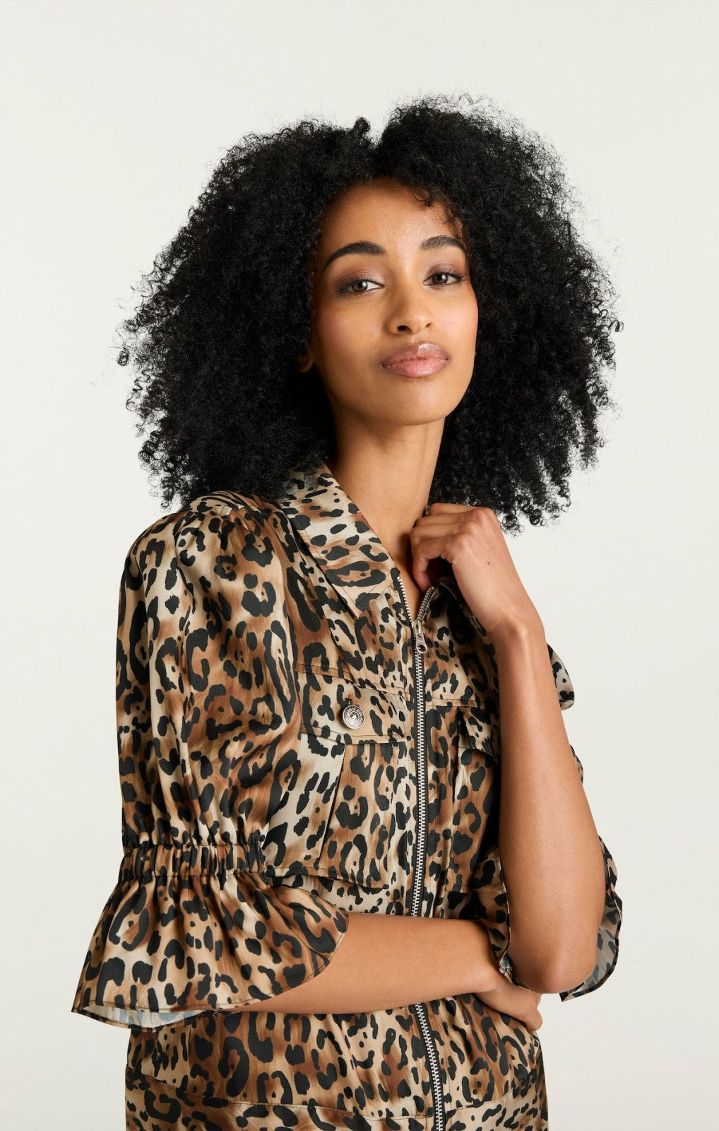 Women Leopard Holly Jacket Black/Sahara