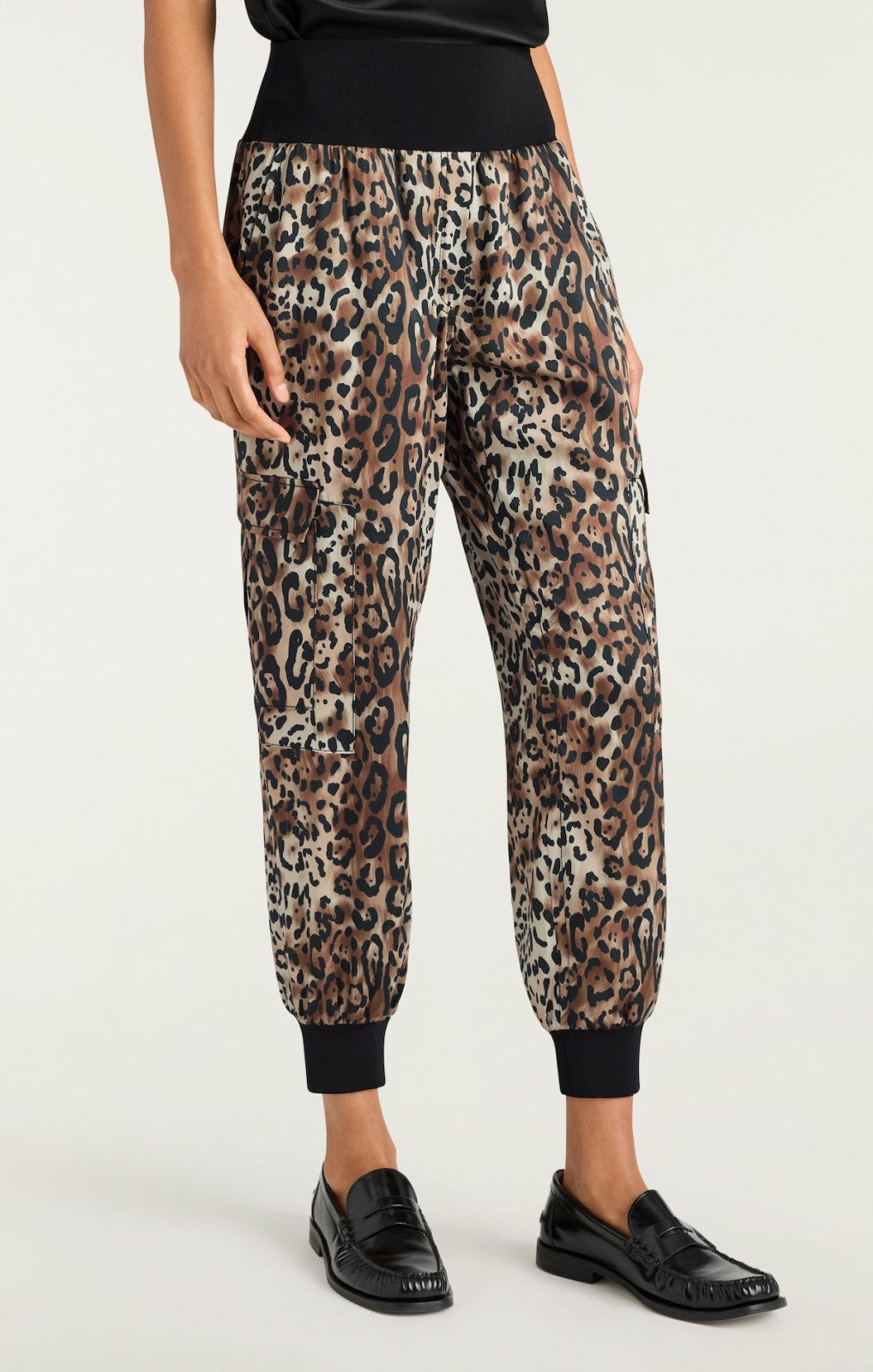 Women Leopard Giles Pant Black/Sahara