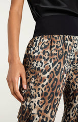 Women Leopard Giles Pant Black/Sahara
