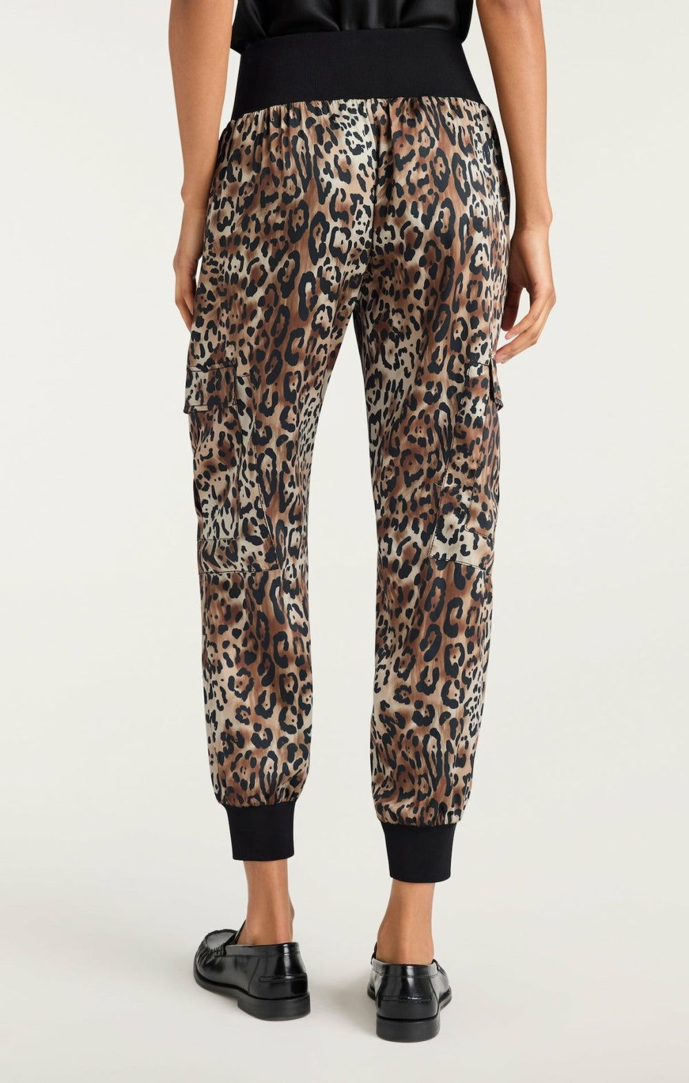Women Leopard Giles Pant Black/Sahara