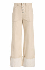 Women Cuffed Benji Pant Khaki