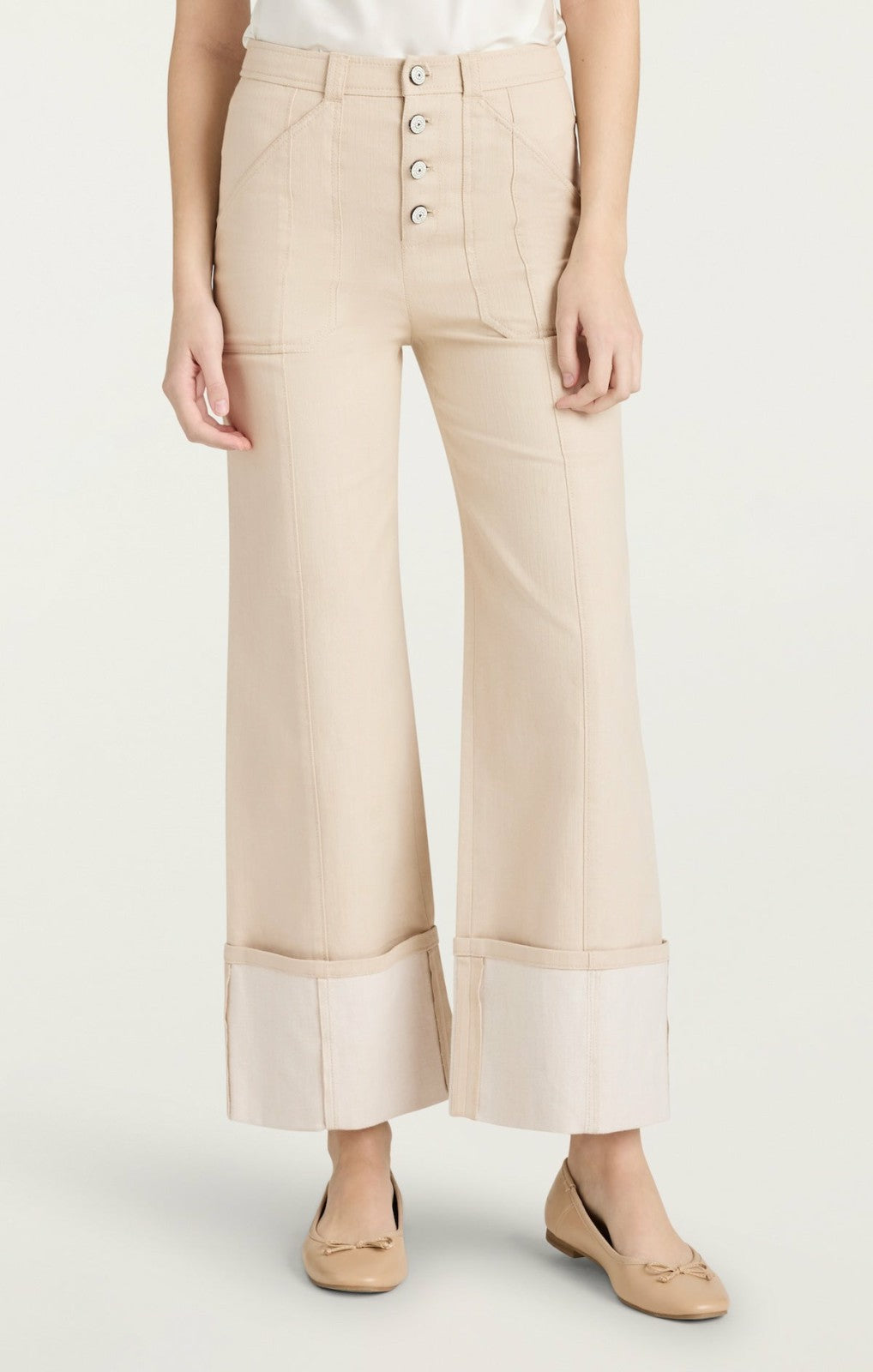Women Cuffed Benji Pant Khaki