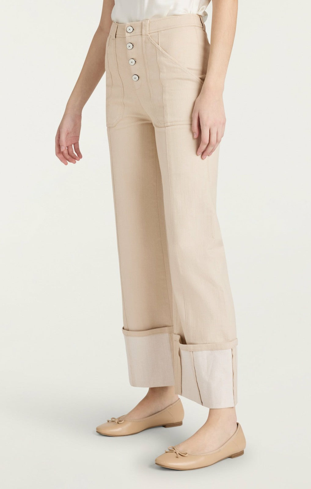 Women Cuffed Benji Pant Khaki