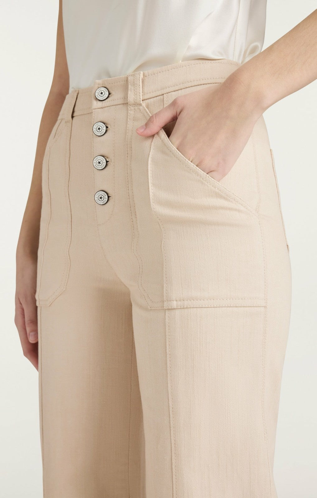 Women Cuffed Benji Pant Khaki