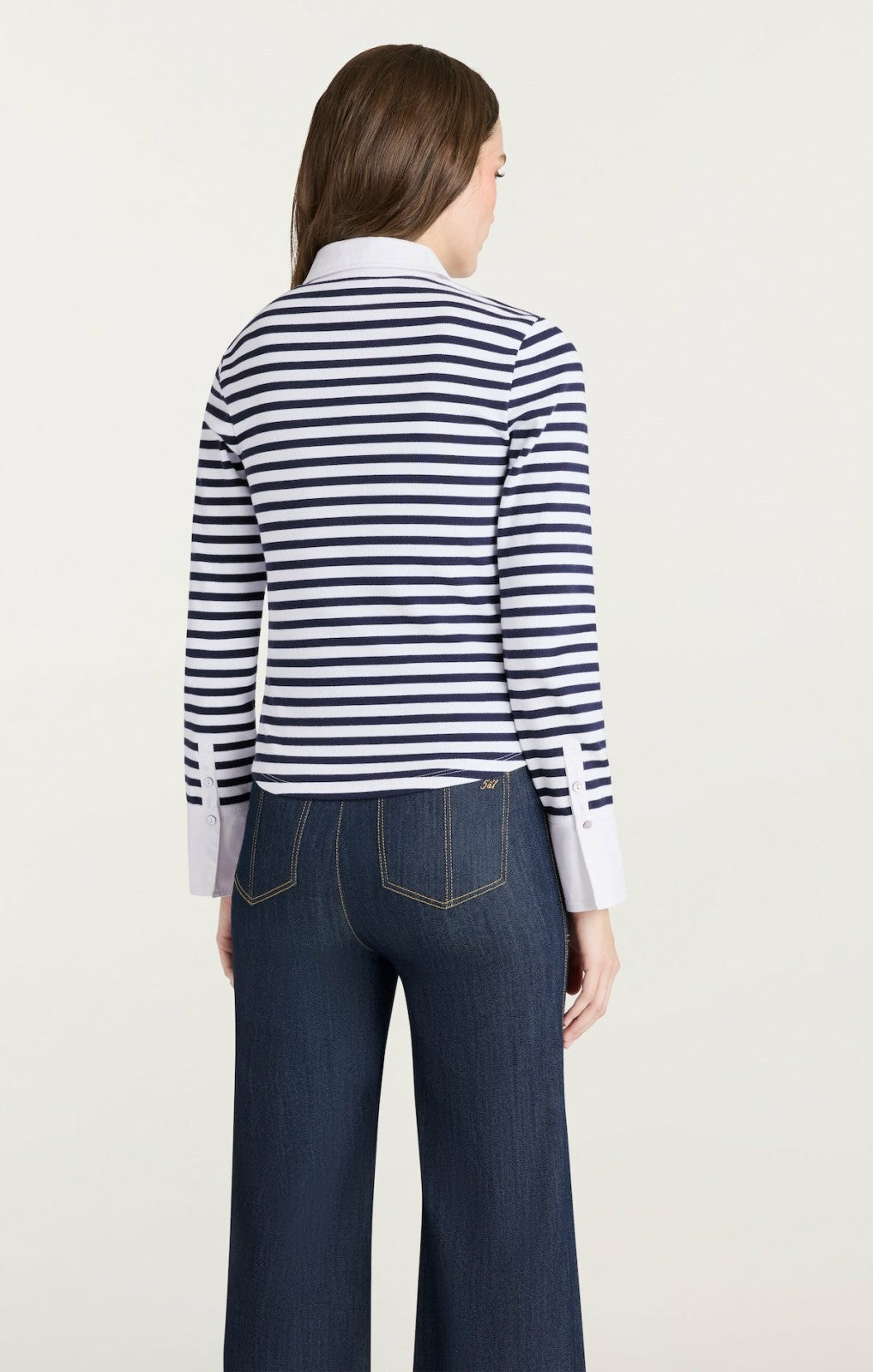Women Striped Jaden Top Navy/White