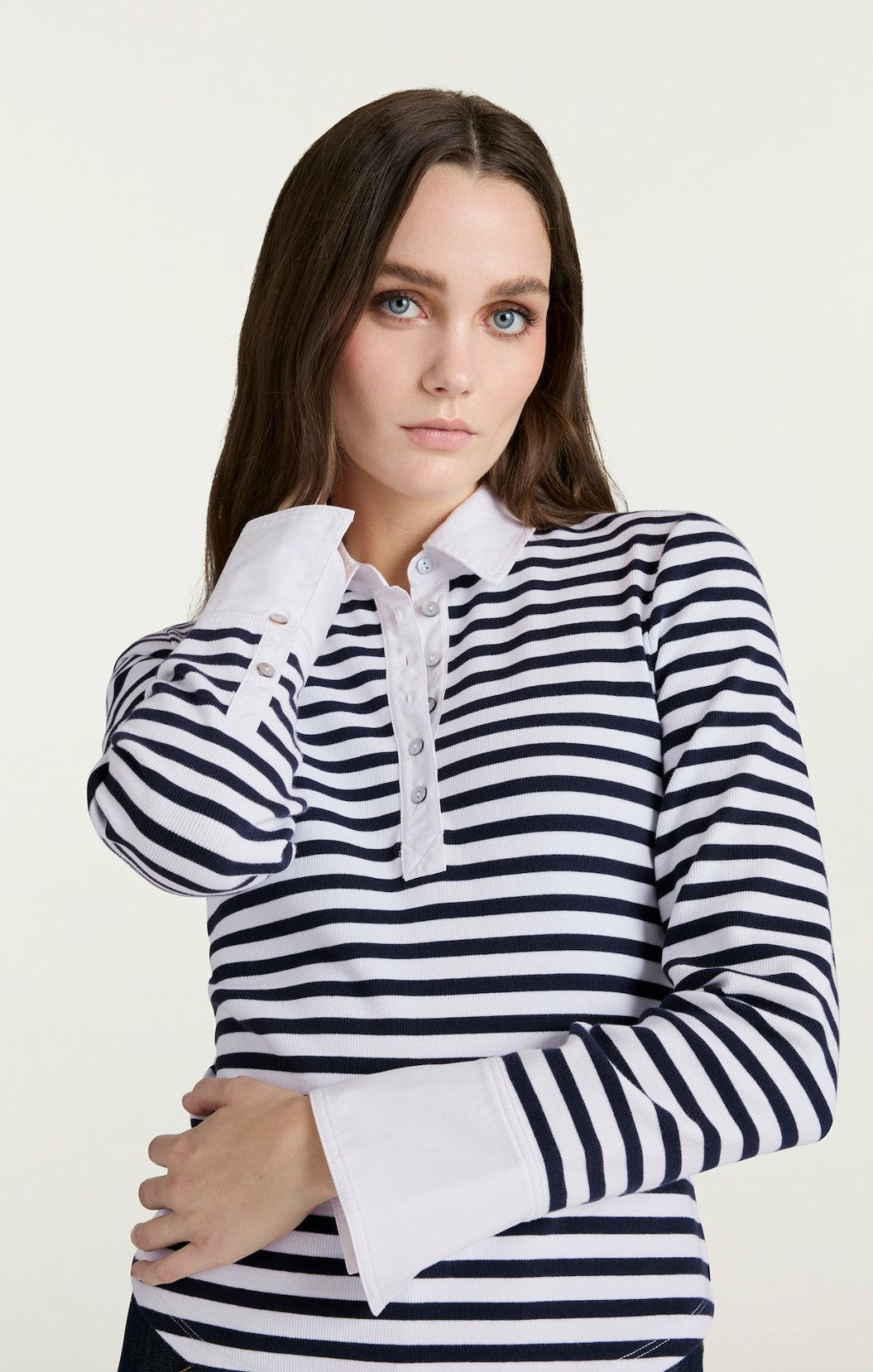 Women Striped Jaden Top Navy/White