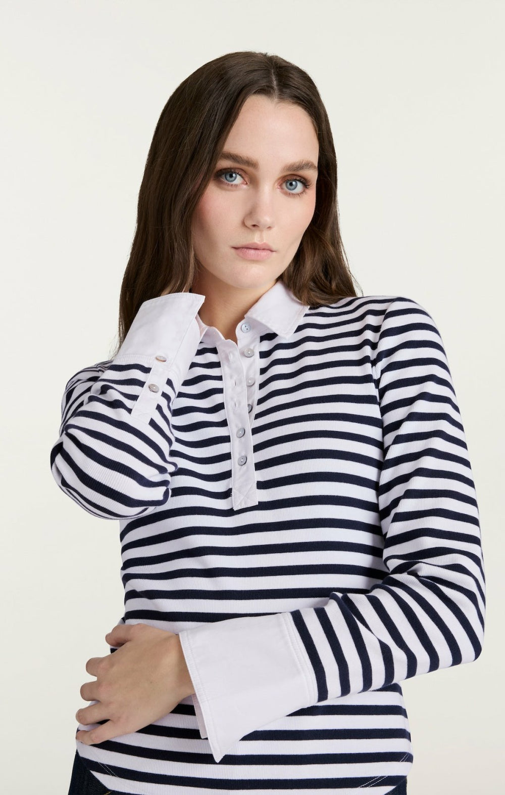Women Striped Jaden Top Navy/White
