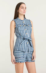 Women Matilda Tweed Reenee Vest Navy Multi