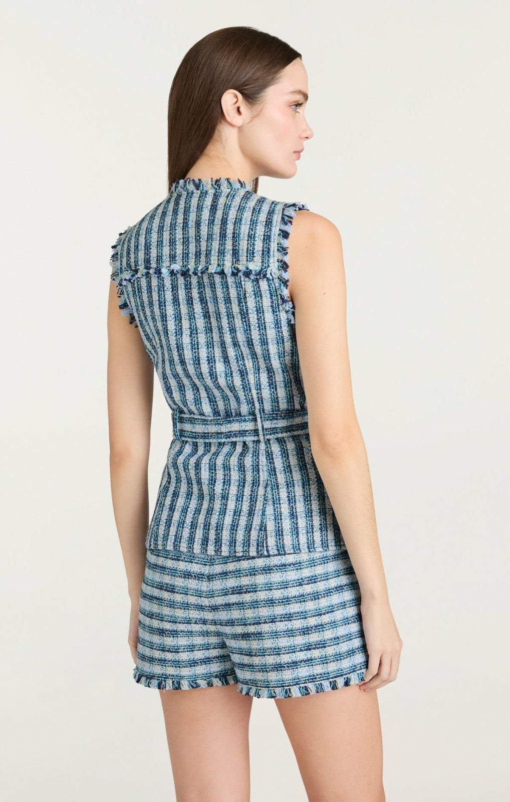 Women Matilda Tweed Reenee Vest Navy Multi
