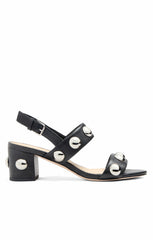 Women Gemma Studded Block Heel Sandal Black