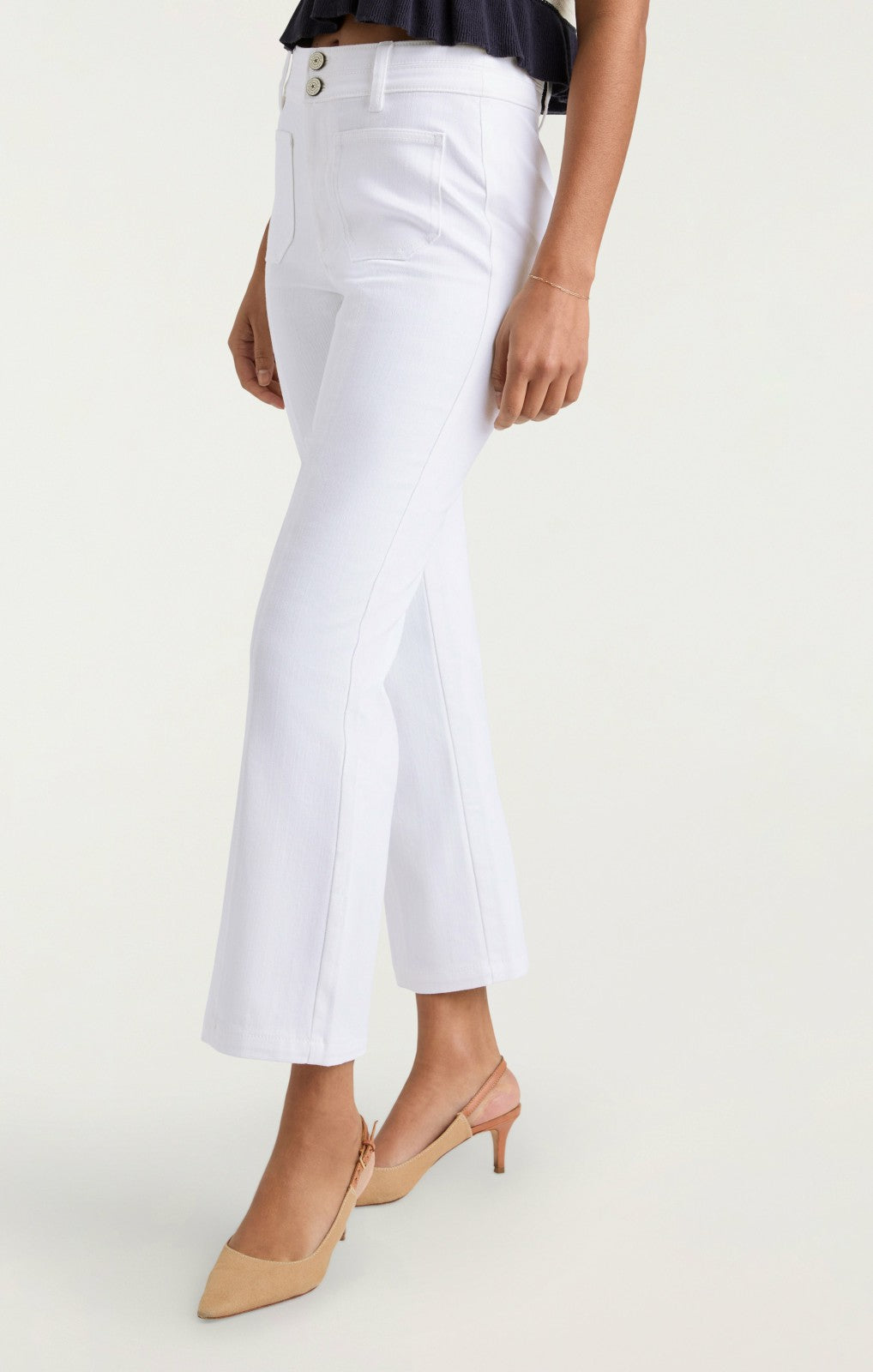 Women White Denim Dorothea Pant White