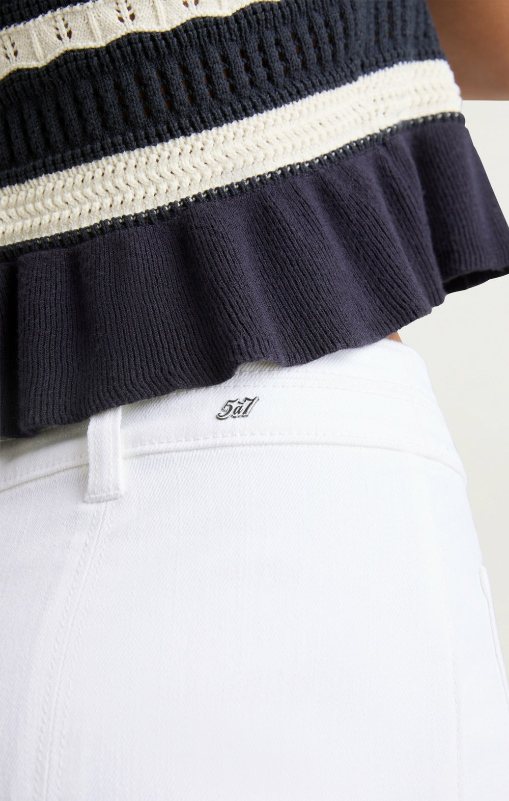Women White Denim Dorothea Pant White