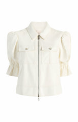 Women Lite Vegan Leather Holly Jacket Ivory