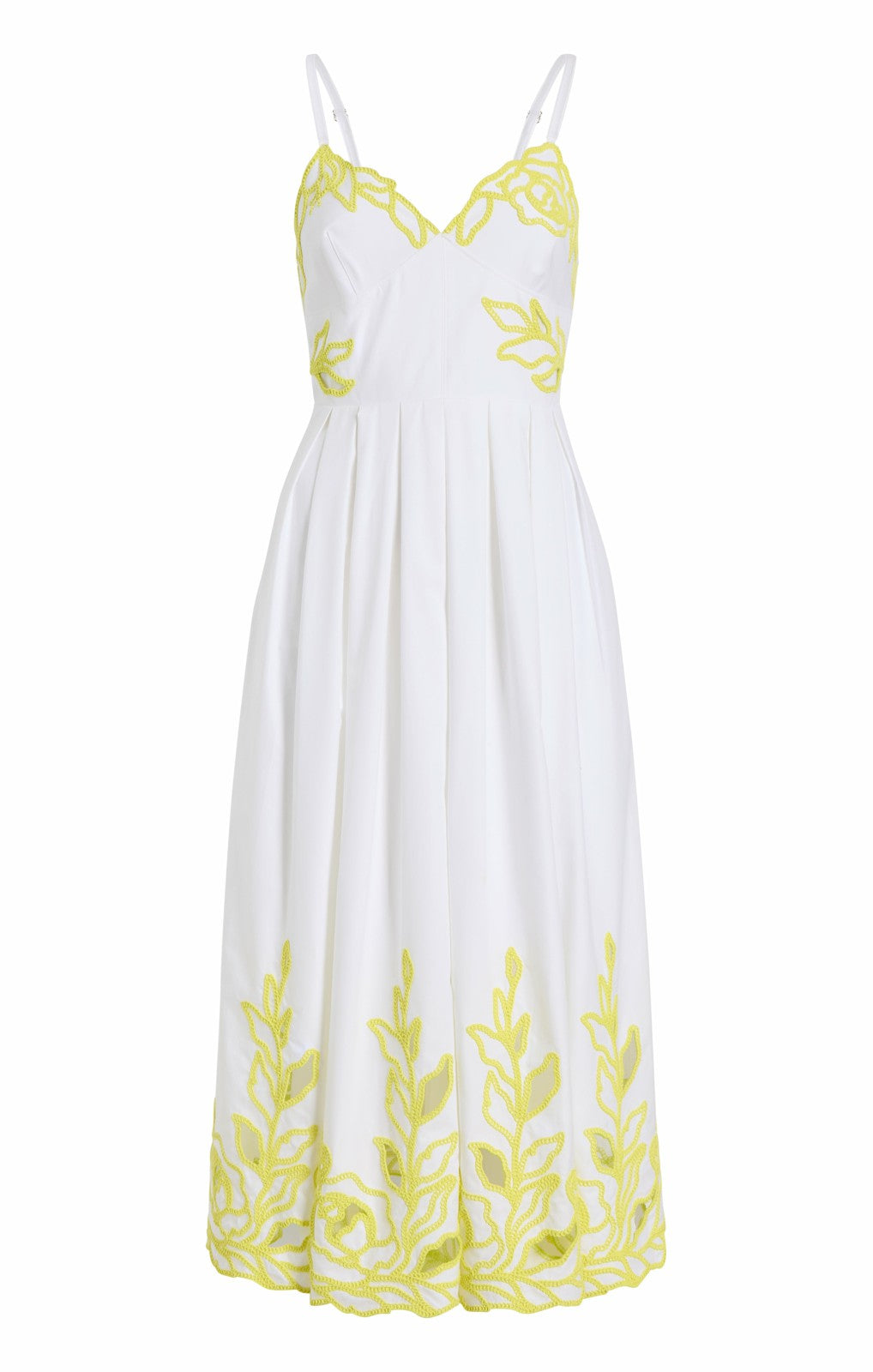 Women Trailing Peonies Maude Dress White/Golden Glow
