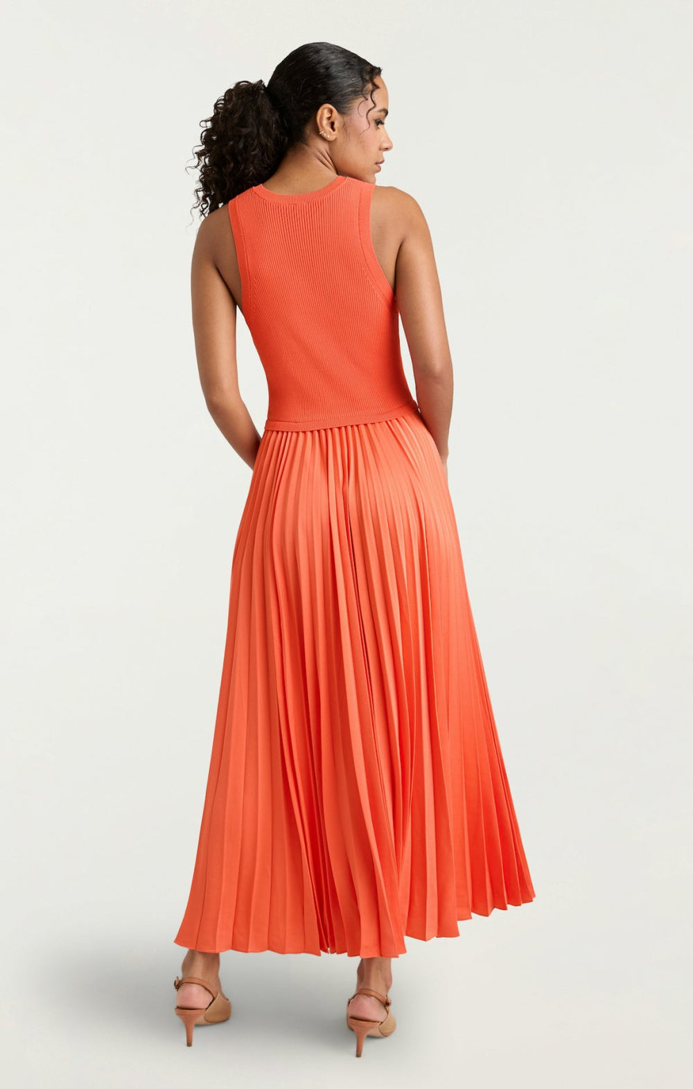 Women Parma Dress Coral Orange