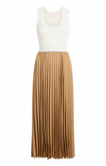 Women Parma Dress White/Brown Sugar