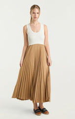 Women Parma Dress White/Brown Sugar